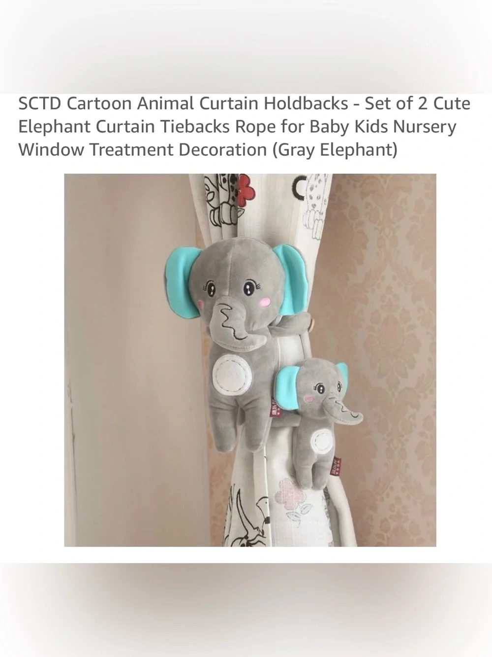 Animal curtain hold backs